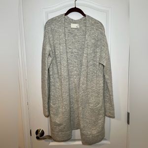 Aritzia mid length grey cardigan